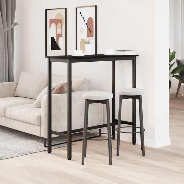 vidaXL P&ouml;yt&auml; Musta tammi. 100 x 40 x 100,5 cm Kehitetty puu ja ter&auml;s