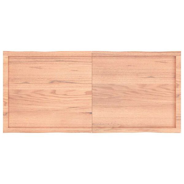 vidaXL Pöytälevy ruskea 140x60x(2-4)cm käsitelty täystammi elävä reuna