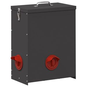 vidaXL Kanan ruokinta-allas Musta 32,5 x 20,5 x 43 cm 25 kg