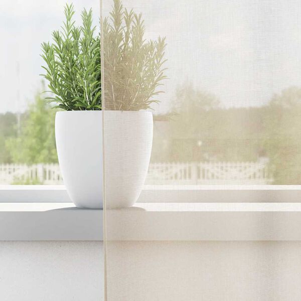 vidaXL Voileeverhot läpiviennillä 2 kpl kerma 140x245 cm