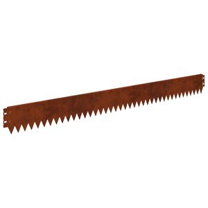 vidaXL Nurmireunus 50 kpl 103 x 10 cm Ter&auml;s Ruosteinen
