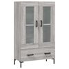 vidaXL Kaappi harmaa Sonoma 69,5x31x115 cm tekninen puu