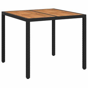 vidaXL Puutarhap&ouml;yt&auml; Musta 90 x 90 x 75 cm polyrottinki