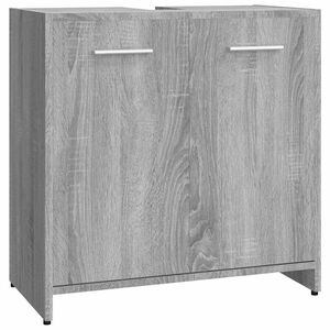 vidaXL Kylpyhuoneen kaappi harmaa Sonoma 60x33x60 cm tekninen puu