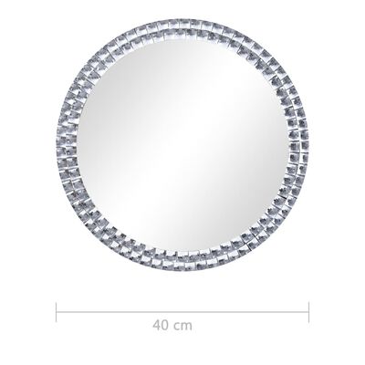 vidaXL Seinäpeili pyöreä 40 cm karkaistu lasi