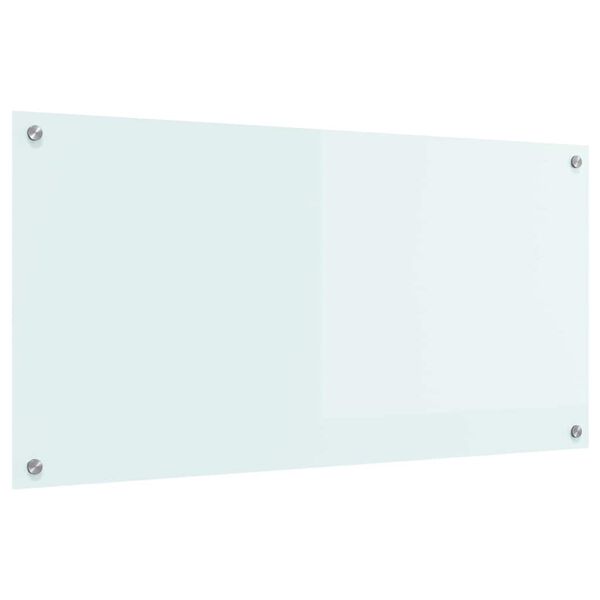 vidaXL Keitti&ouml;n suojapaneeli Valkoinen 100 x 50 cm karkaistu lasi