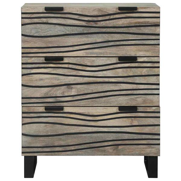 vidaXL Sivup&ouml;yt&auml; Valkoinen 60 x 33.5 x 75 cm T&auml;ysi Mangopuu