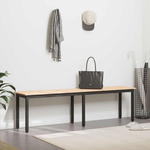 vidaXL Penkki Luonnollinen 160 x 35 x 45 cm Massiivinen m&auml;nty