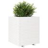vidaXL Puutarhakukkalaatikko valkoinen 60x60x72 cm täysi mänty