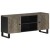 vidaXL TV-taso musta 105x33x46 cm t&auml;ysi mangopuu