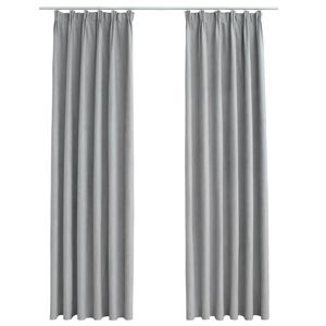 vidaXL Pimennysverhot koukuilla 2 kpl harmaa 140x175 cm