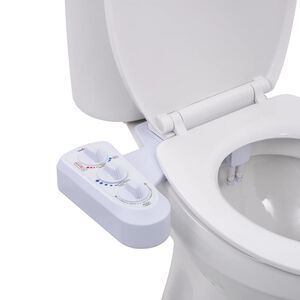 vidaXL Bidee WC-istuimen lis&auml;laite kuuma ja kylm&auml; vesi tuplasuuttimet