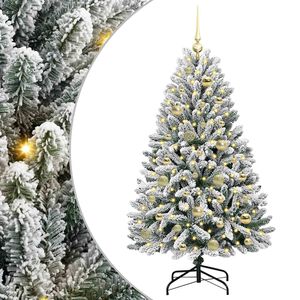vidaXL Tekojoulukuusi 120 cm 150 LEDi&auml; L&auml;mpim&auml;n Valkoinen PVC ja ter&auml;s