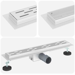 vidaXL Suihkuviem&auml;ri rivisuunnittelulla Hopea 50 cm