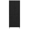 vidaXL Korkea kaappi laatikon kanssa 2 pcs Musta tammi. Tekninen puu