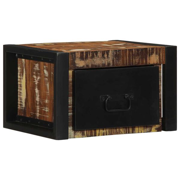 vidaXL Yöpöytäkaapit 2 kpl Monivärinen Massiivipuu kierrätetty