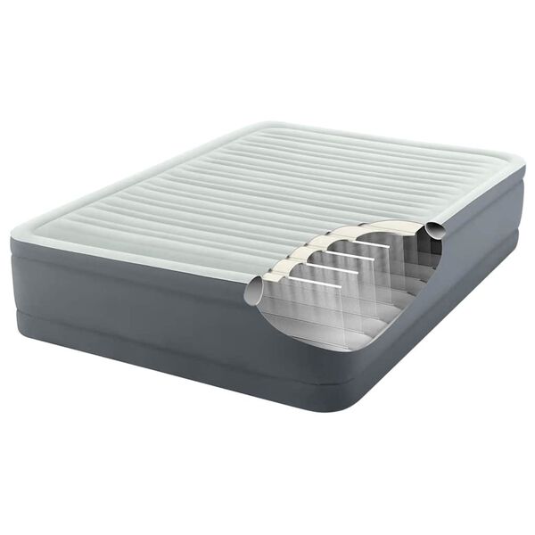 Intex Ilmapatja parivuode PremAire valkoinen ja harmaa 152x203x46 cm