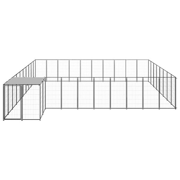 vidaXL Koiranh&auml;kki musta 25,41 m&sup2; ter&auml;s