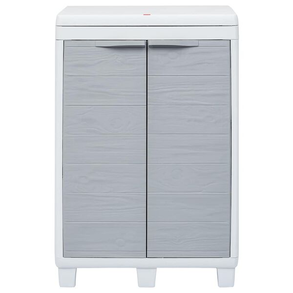 vidaXL Puutarhan roskalaatikko 3 pussilla vaaleanharmaa 65x38x102 cm