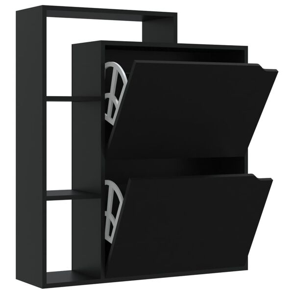 vidaXL Kenk&auml;kaappi musta 79,5x24x90,5 cm lastulevy