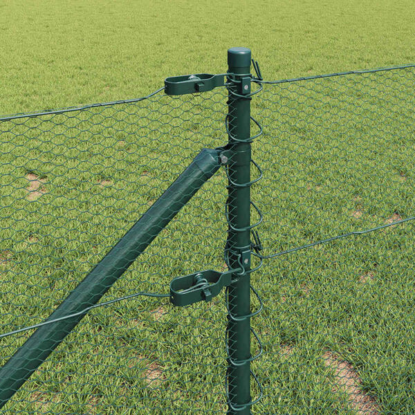 vidaXL Aitalatu Vihre&auml; 100 x 0,8 m (13 mm verkko) Ter&auml;st&auml; ja PVC:t&auml;