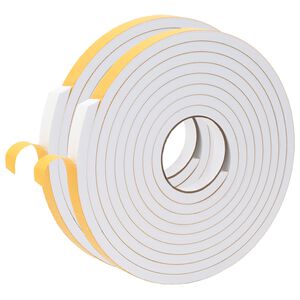 vidaXL Itsekiinnittyv&auml; vaahtoteippi 2 kpl valkoinen 20mm x 5m CR-vahto