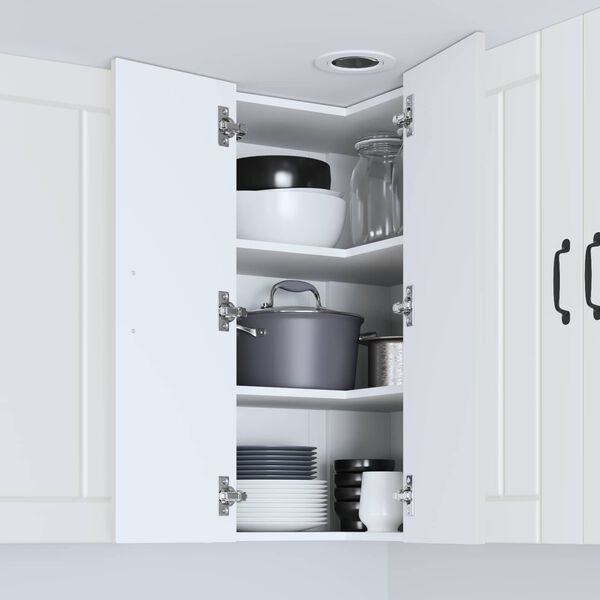 vidaXL Keitti&ouml;kaappi Lucca valkoinen 57 x 57 x 80 cm Tekninen puu