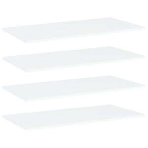 vidaXL Kirjahyllytasot 4 kpl valkoinen 80x40x1,5 cm tekninen puu