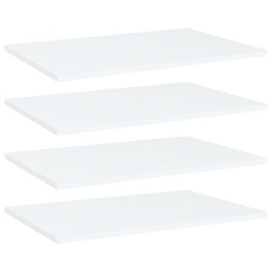 vidaXL Kirjahyllytasot 4 kpl valkoinen 60x40x1,5 cm tekninen puu