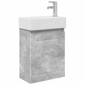 vidaXL Kylpyhuoneen kaappi hanalla Betoninharmaa 45,5 x 22,5 x 84 cm