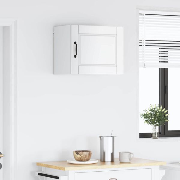 vidaXL Keitti&ouml;kaappi ovella Korkean kiillon valkoinen 50 x 31 x 40 cm