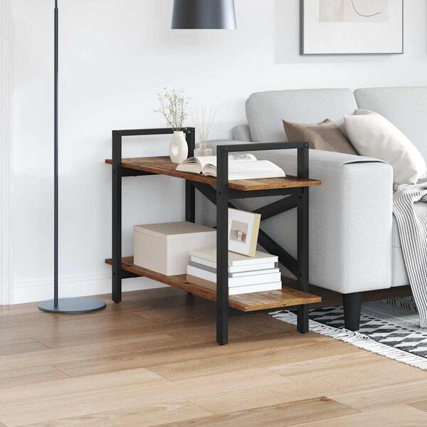 vidaXL Kirjahylly Vanha Puu 100 x 33,5 x 64 cm Tekninen puu