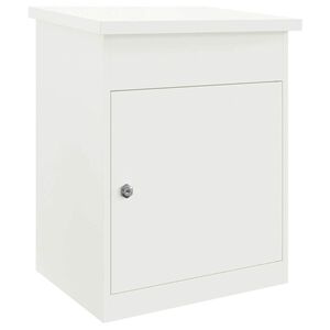 vidaXL Pakettipostilaatikko ovella Valkoinen 47,5 x 38 x 59 cm Ter&auml;s