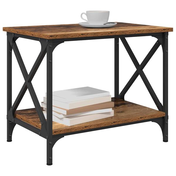 vidaXL Sivupöytä Vanha puu 55 x 38 x 45 cm Tekninen puu