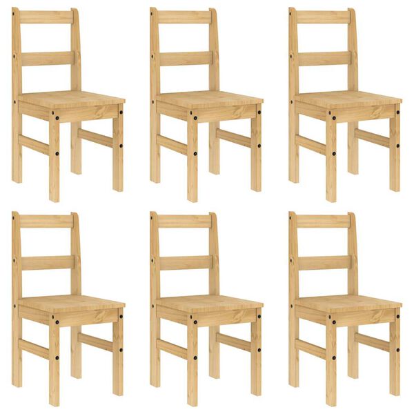 vidaXL 7-osainen Ruokailuryhmä Panama täysi mänty