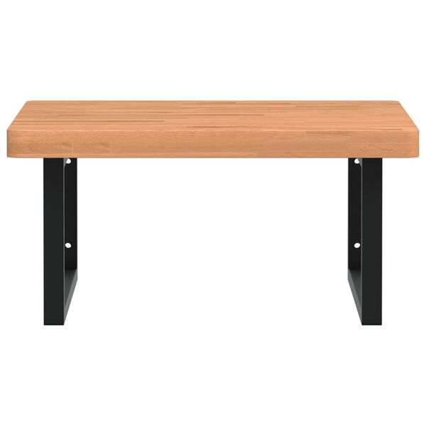 vidaXL Pesuallashylly seinälle teräs ja täysi pyökki