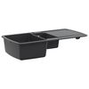 vidaXL Keitti&ouml;allas kaksinkertainen Graniitti 96 x 50 x 31 cm