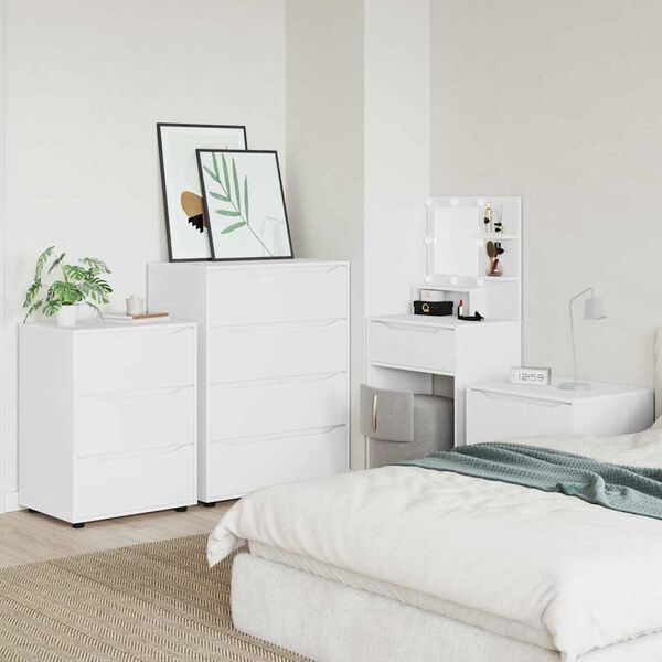 vidaXL S&auml;ilytyskaapit 2 pcs Valkoinen 80 x 48 x 105 cm Tekninen puu