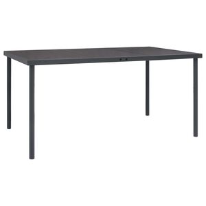 vidaXL Ulkoruokap&ouml;yt&auml; antrasiitti 150x90x74 cm ter&auml;s
