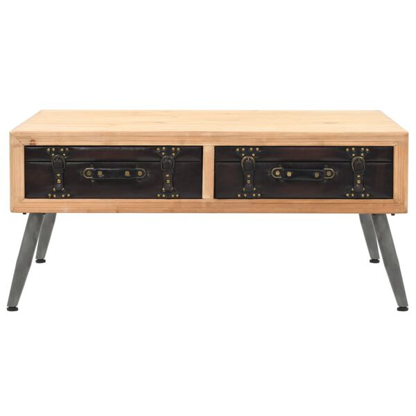 vidaXL Sohvapöytä täysi kuusi 115x55x50 cm