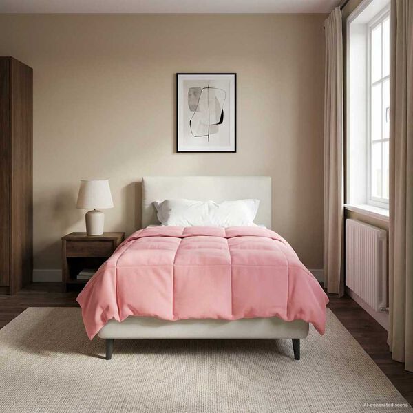 vidaXL Talvityyny Quiltottu Pinkki 135 x 200 cm Mikrokuitu