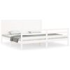 vidaXL S&auml;ngynrunko p&auml;&auml;dyll&auml; valkoinen Super King Size t&auml;ysi puu