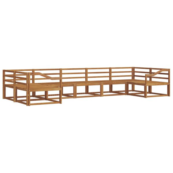 vidaXL Ulkosohvakokoelma 7 pcs Luonnollinen Tihe&auml; akasiapuu