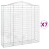 vidaXL Kaarevat kivikorit 7 kpl 200x50x200/220 cm galvanoitu rauta