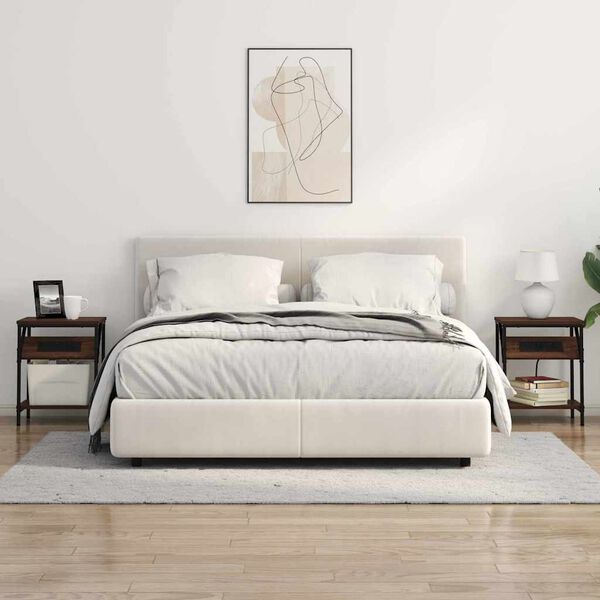 vidaXL Yöpöytäkaappi Ruskea tammi 38 x 30 x 48 cm Tekninen puu