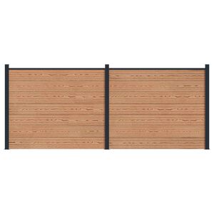 vidaXL Aitapaneeli 2 pcs WPC ja alumiini Ruskea