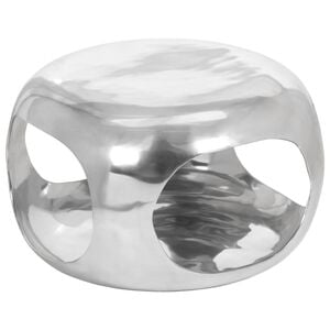 vidaXL Sohvap&ouml;yt&auml; alumiini 50x50x30 cm hopea