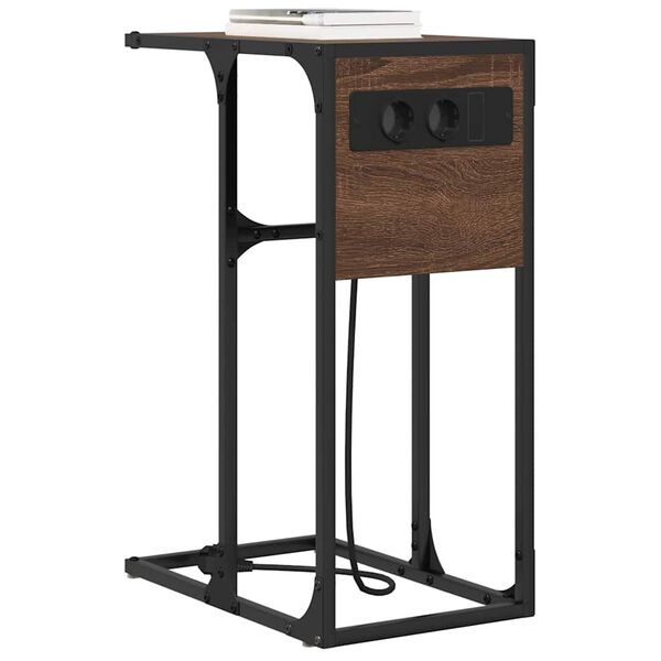 vidaXL Y&ouml;p&ouml;yt&auml;kaappi Ruskea tammi 41,5 x 26 x 60,5 cm Tekninen puu