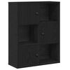 vidaXL Kirjahylly musta tammi 60x24x76,5 cm tekninen puu