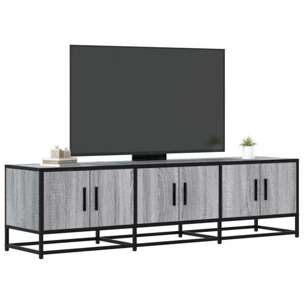 vidaXL TV-taso harmaa Sonoma 150x35x41 cm tekninen puu ja metalli